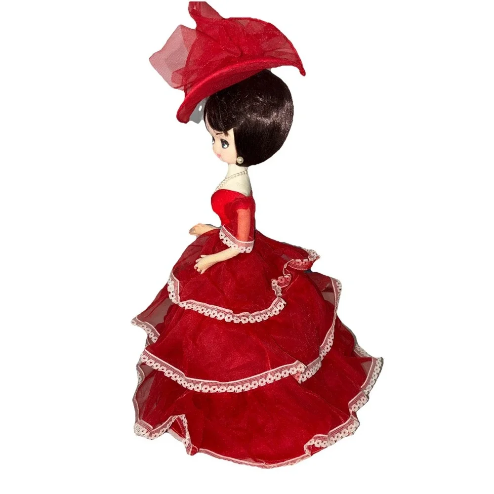 Vintage‎ Big Eye Doll 1970's Southern Belle Red 11